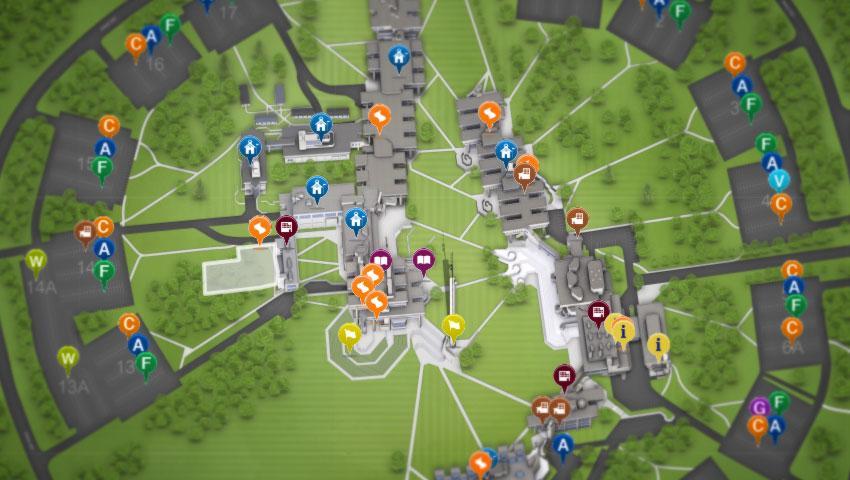 UMassD campus map rendering