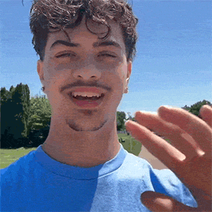 UMassD student outdoors GIF