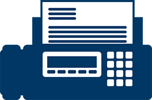 A small illustration of a fax machine
