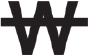 An emblem consisting of a W with a horizontal line through it, which indicates materials that react violently with water (aka water-reactive materials)
