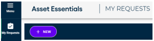 Screen shot of Asset Essentials My Request view