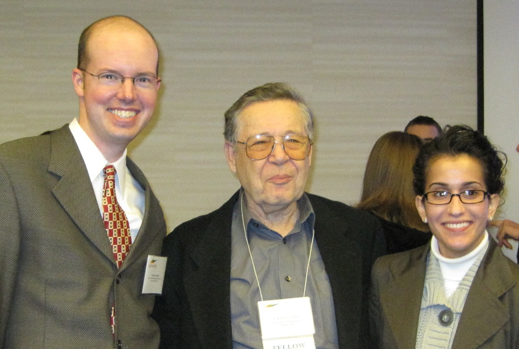 Drs. Andrew Revell, K.W. Schaie and student Ashley Couto at GSA
