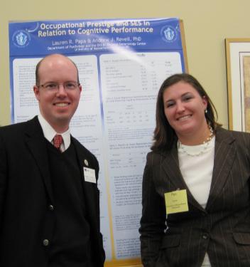 Dr. Andrew Revell and Psychology student Lauren Papa at NEPA 2012