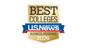 U.S. News & World Report Best Undergraduate Business Programs 2026 badge.