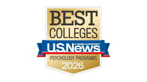 U.S. News & World Report Best Psychology Program 2026 badge.